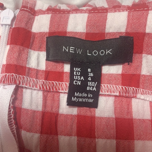 ASOS Checkered Over The Shoulder Romper - Picture 10 of 11